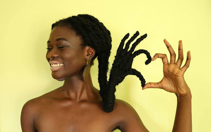 Talented artist turns her long hair into funny sculptures 