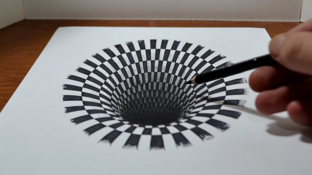 Mind Blowing Optical Illusion drawing by Jonathan Harris