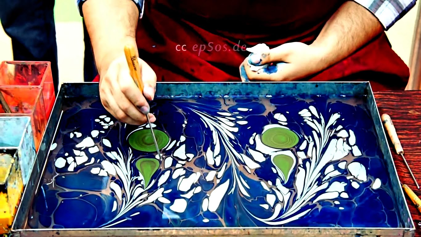 Paint on Water for Paper Marbling by epsos