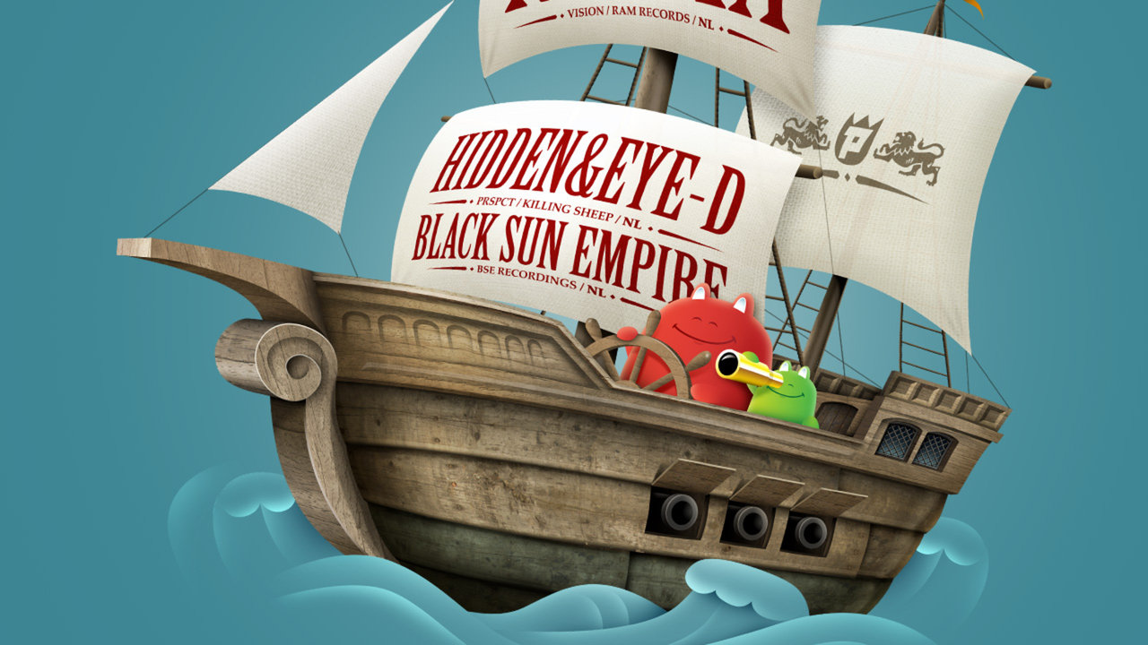 Photoshop Tutorial : Pirate Ship Illustration