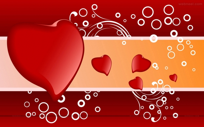 red heart valentine day wallpaper