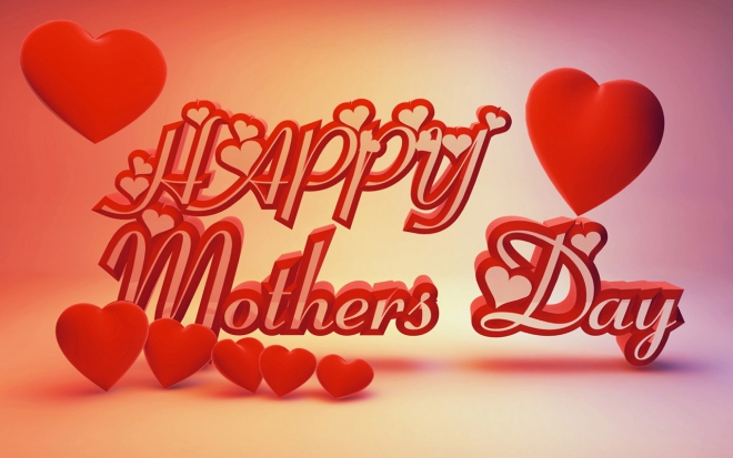 Wallpaper Happy Mothers Day love hearts 3840x2160 UHD 4K Picture Image