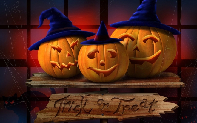 trick or treat halloween wallpaper