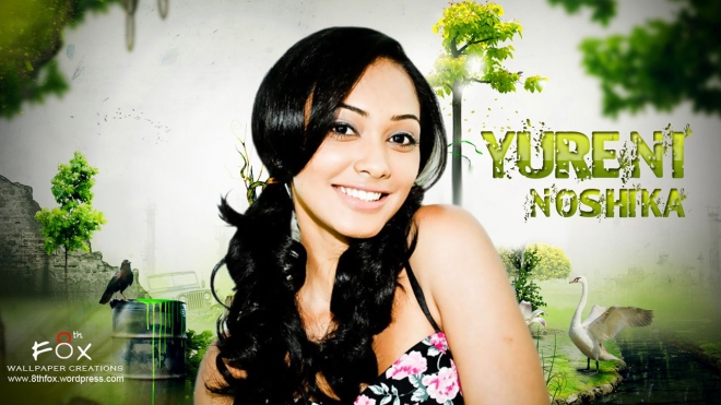 yureni noshika srilankan actress wallpaper