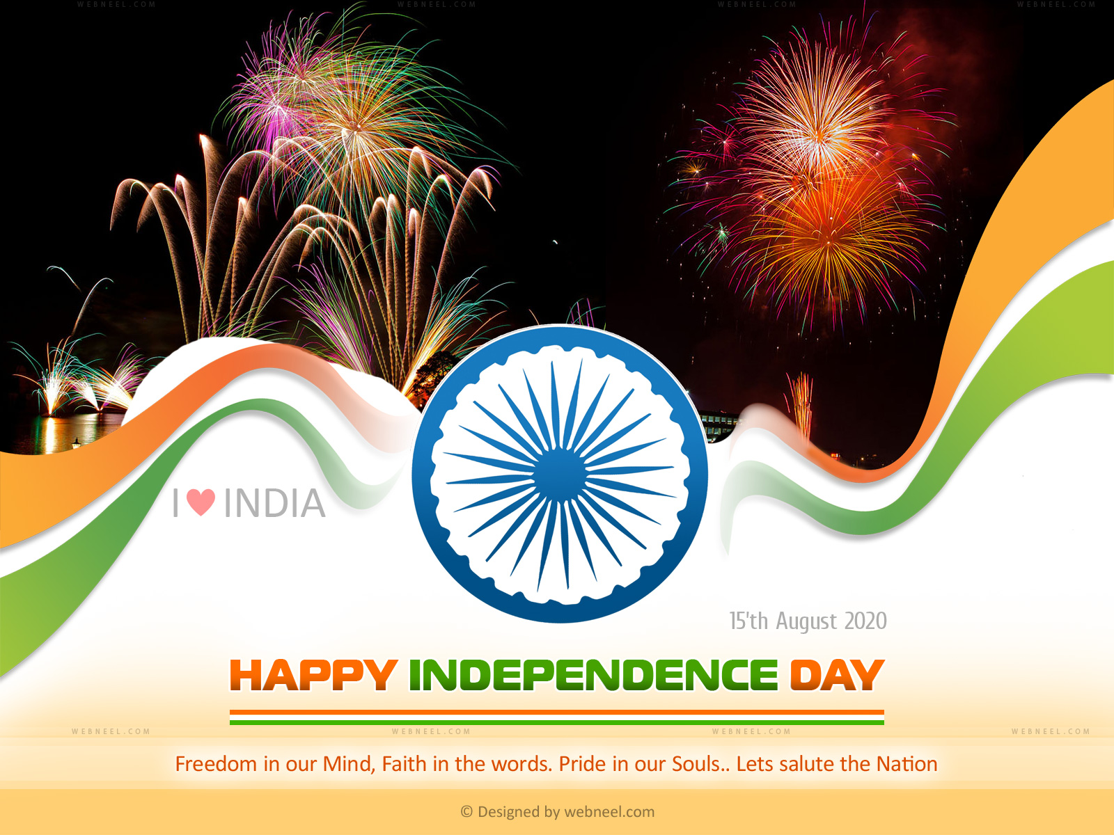 independence day greeting wallpaper 2020