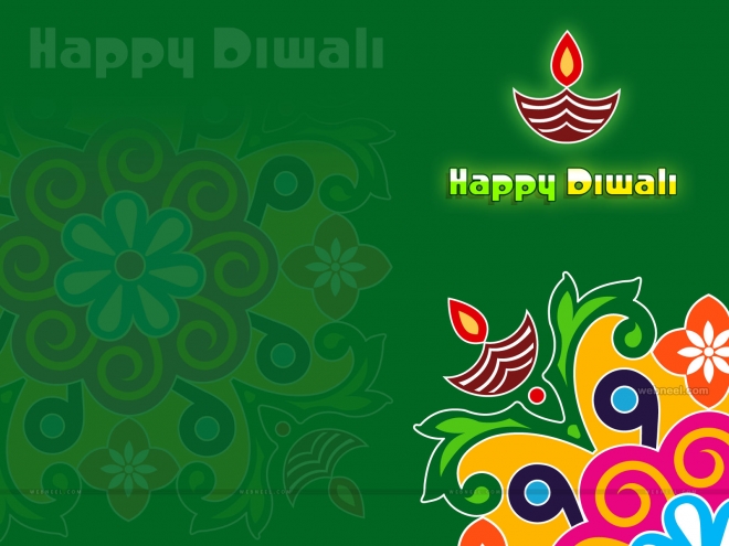 rangoli diya diwali wallpaper design by webneel