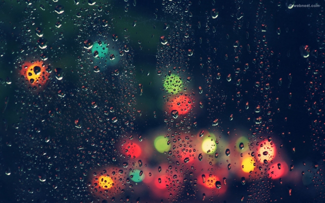 rain wallpaper colorful