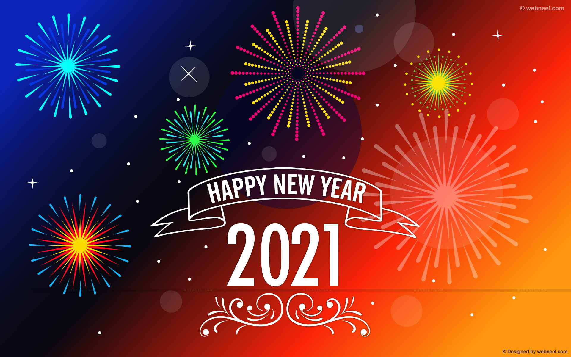 new year wallpaper fireworks vector 2021
