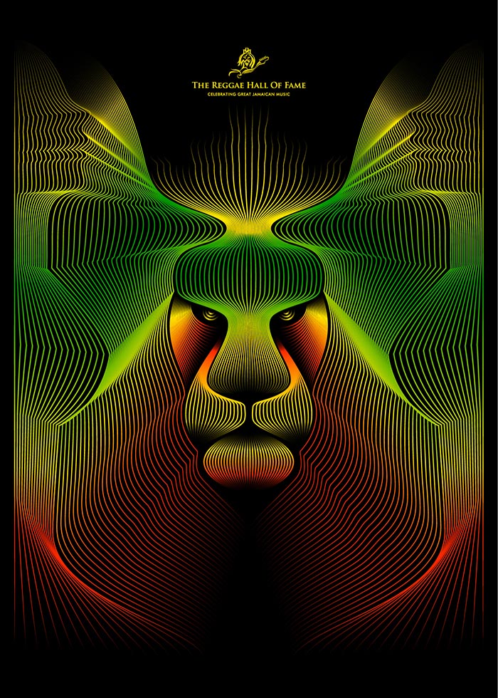 1 poster illustration reggae music by dimitris chatzelas