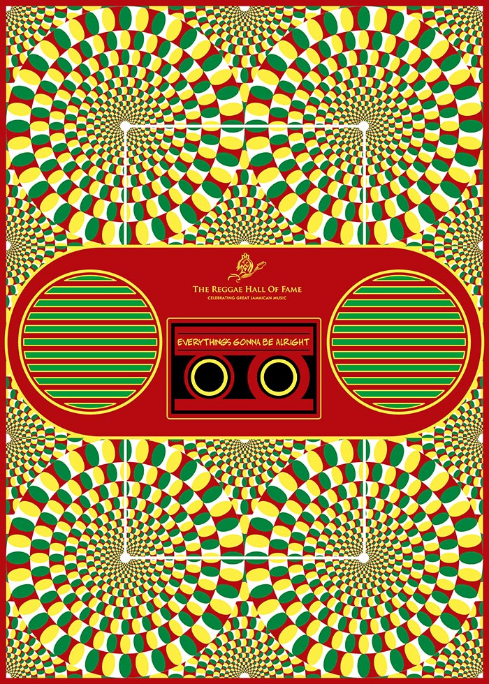 4 poster illustration reggae music by soroush marouf
