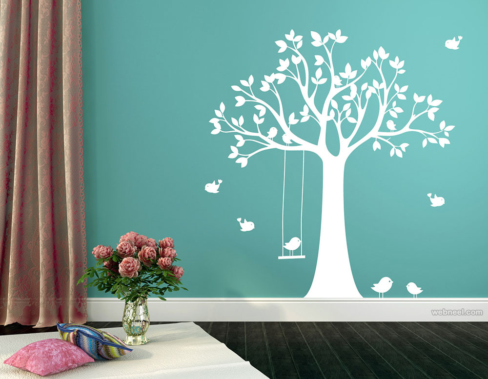 10 wall decor baby room tree art ideas
