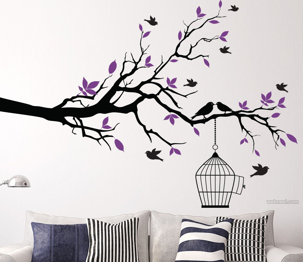 12 tree wall decals