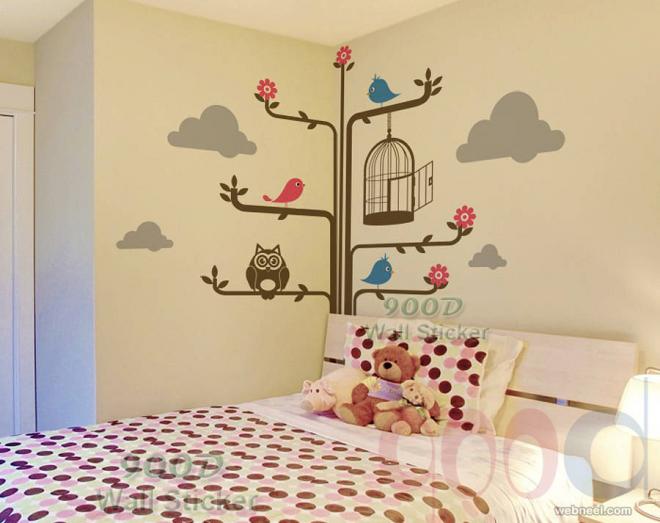 cartoon kids room wall decals