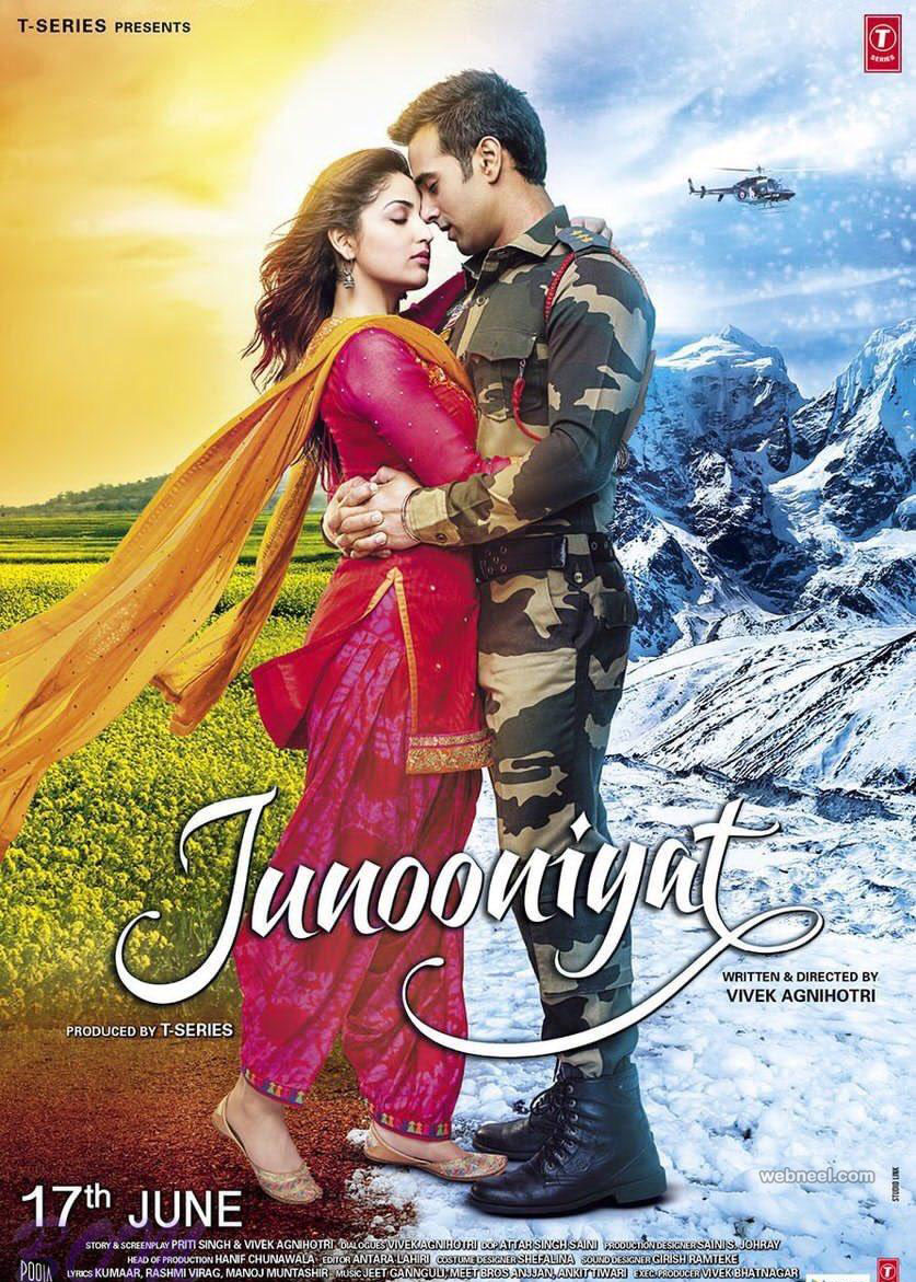 2 junooniyat beautiful movie poster designs