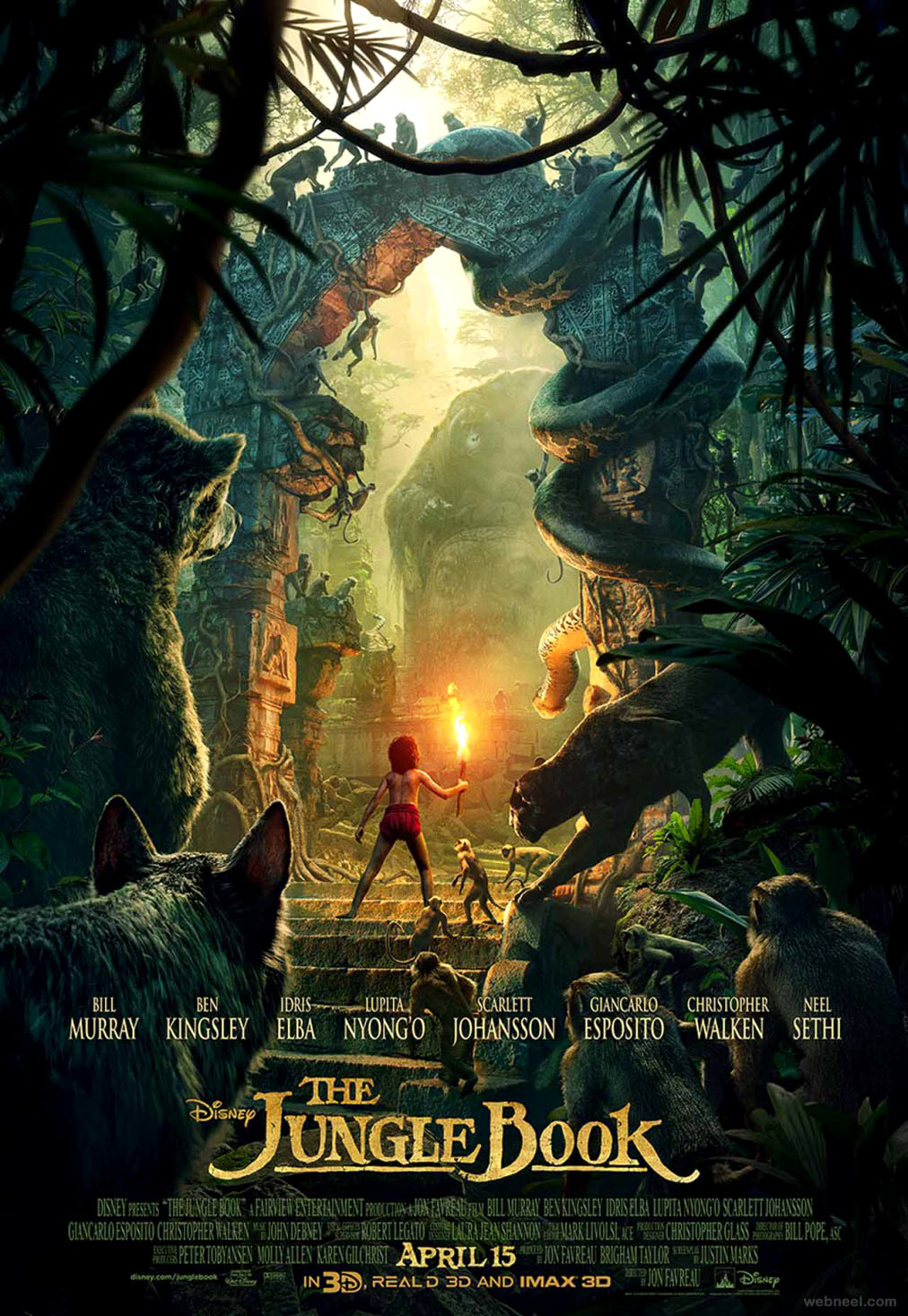 3 jungle book movie poster design