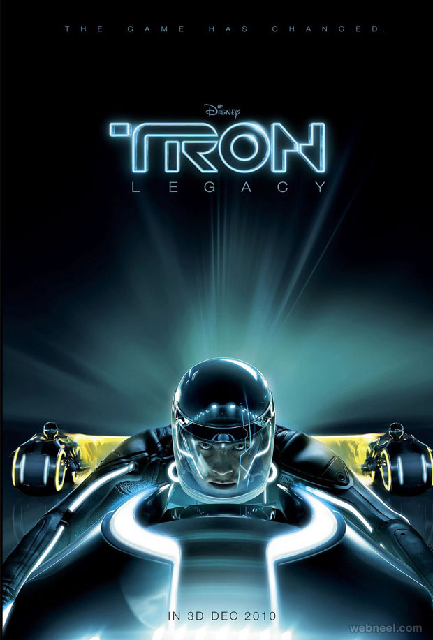 5 tron legacy creative movie poster design