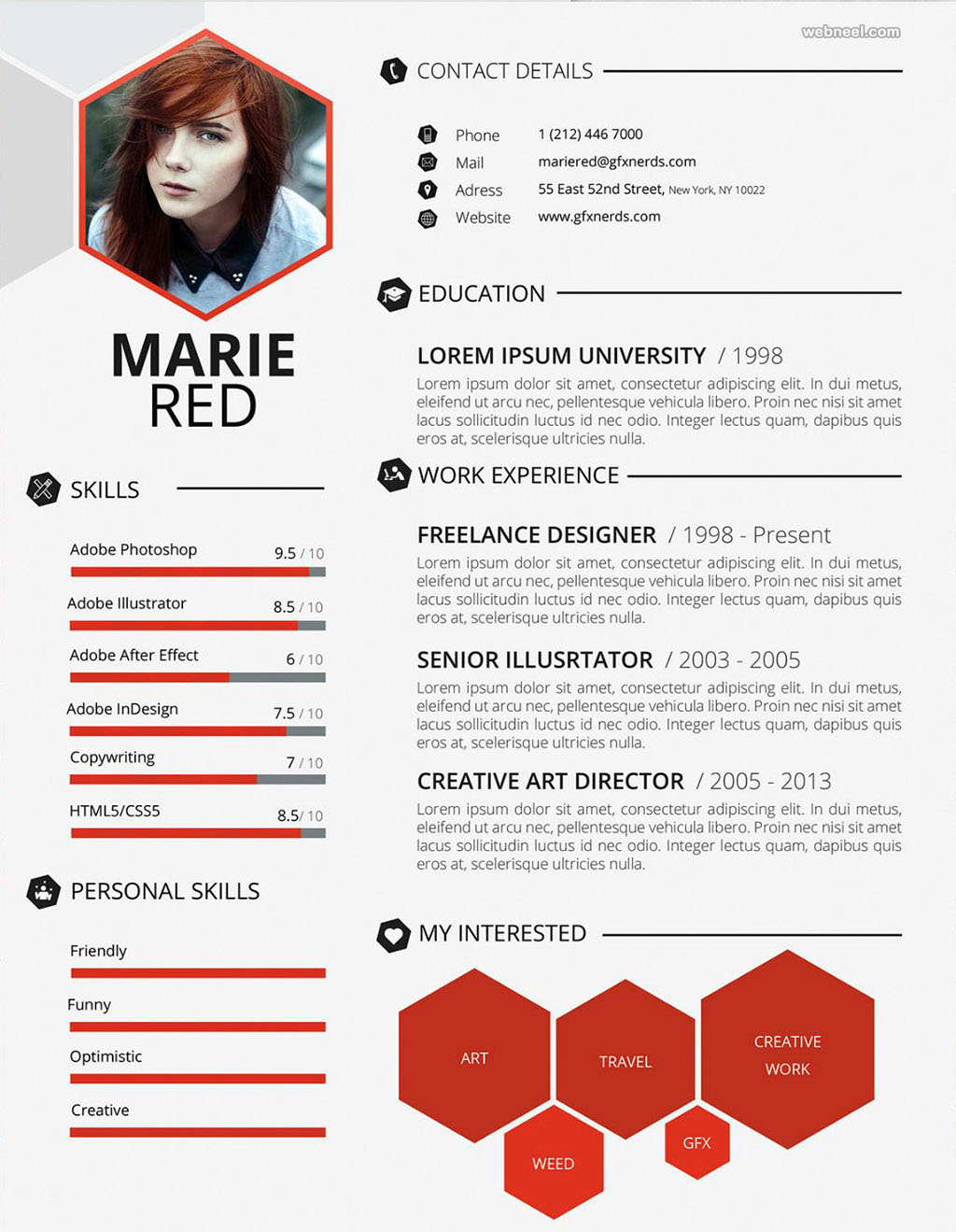 7 creative sample resume design