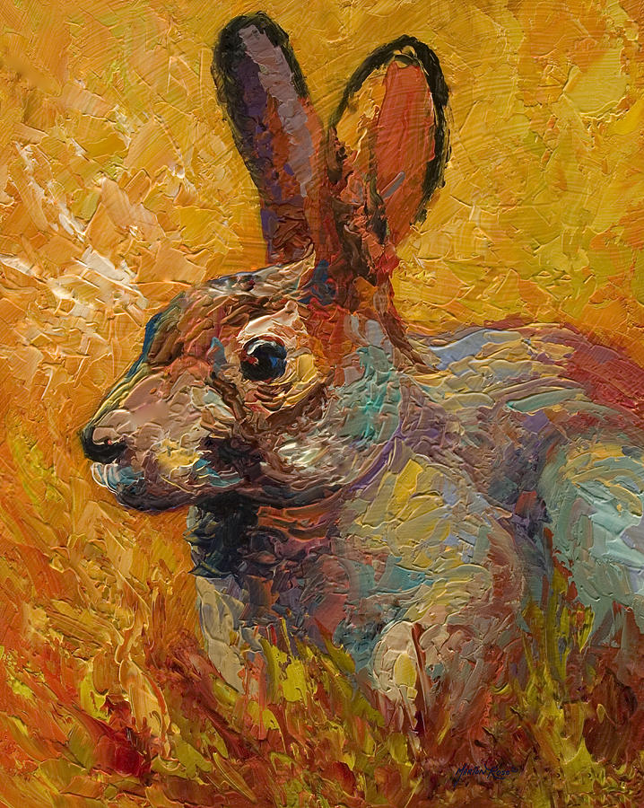 1 forest rabbit painting by marion rose
