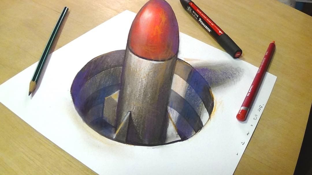 1 missile 3d drawing by sandor vamos