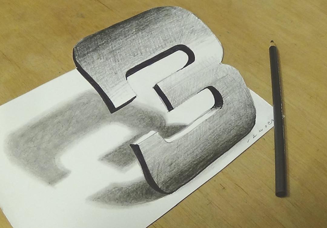 8 lettering alphabet 3d drawing by sandor vamos