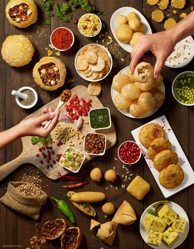 pani puri indian recipe photography