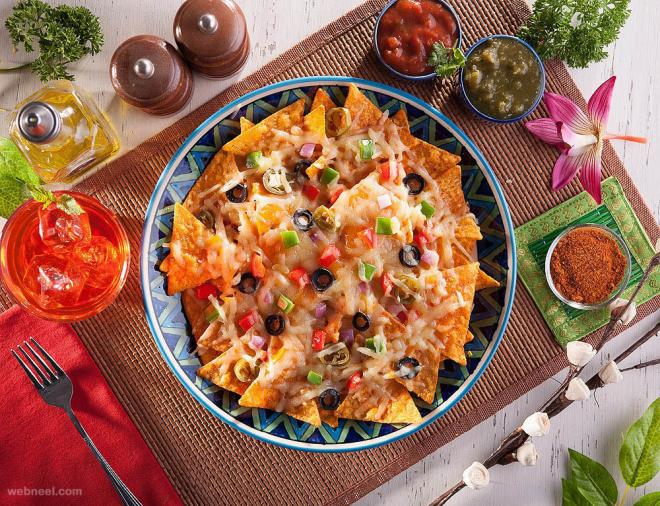 nachos indian food photography