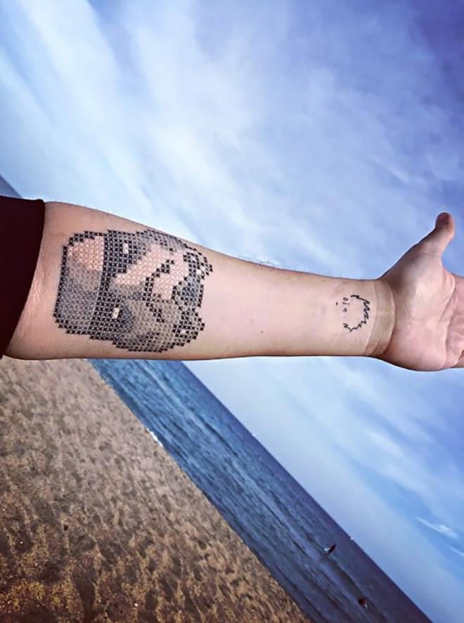 cross stitch tattoo art