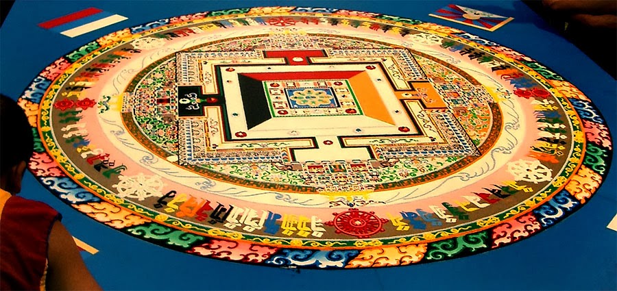 13 mandala sand art design by monks