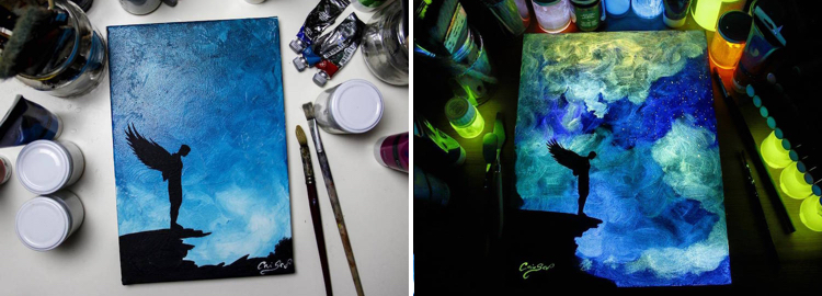 2 glow painting idea by cristoforo
