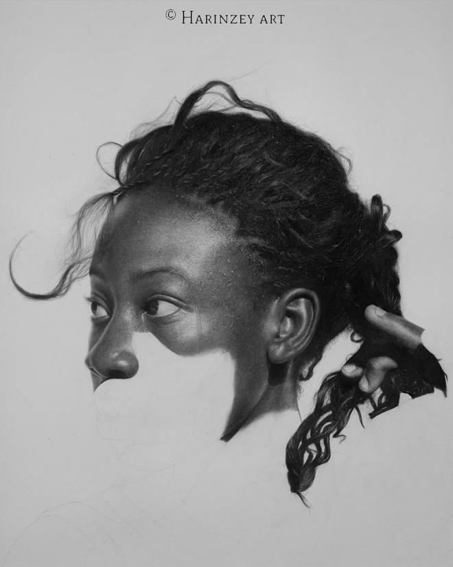 hyper realistic pencil drawing