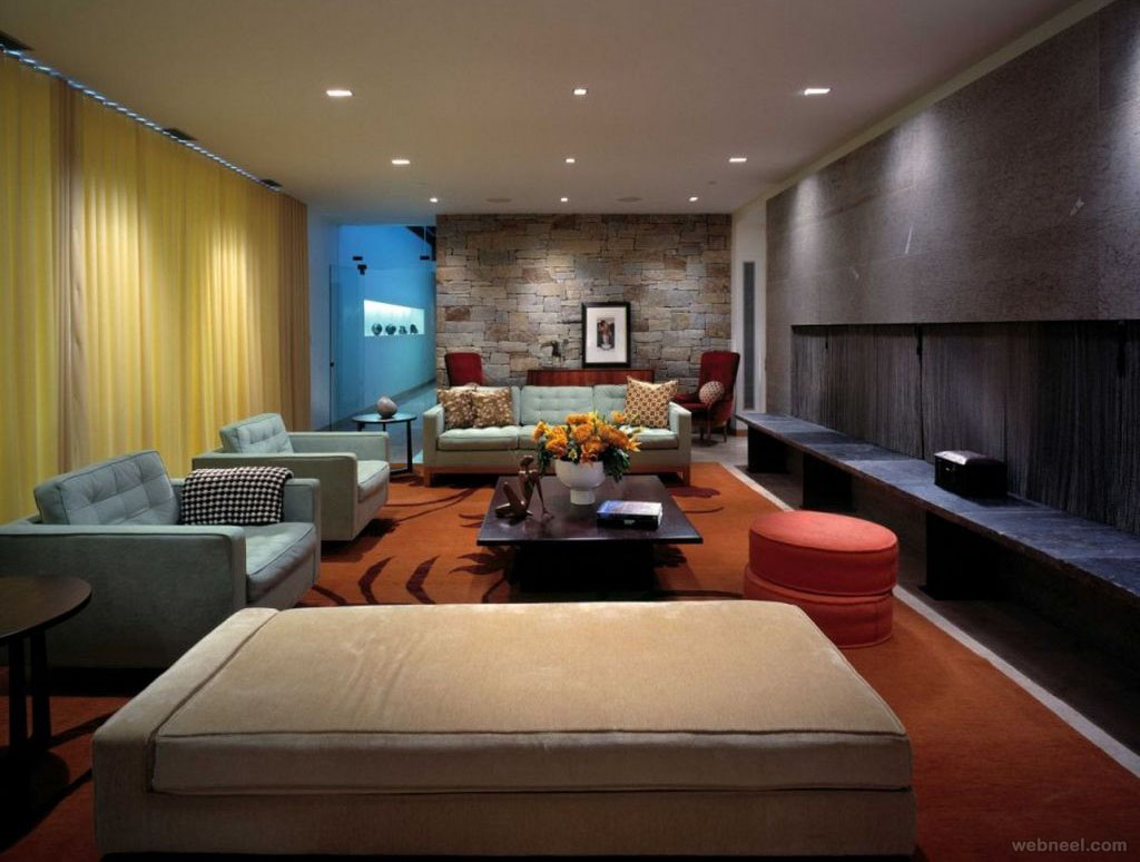 4 colorful modern living room design ideas