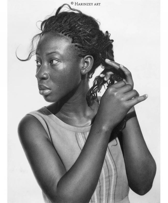 hyper realistic pencil drawing