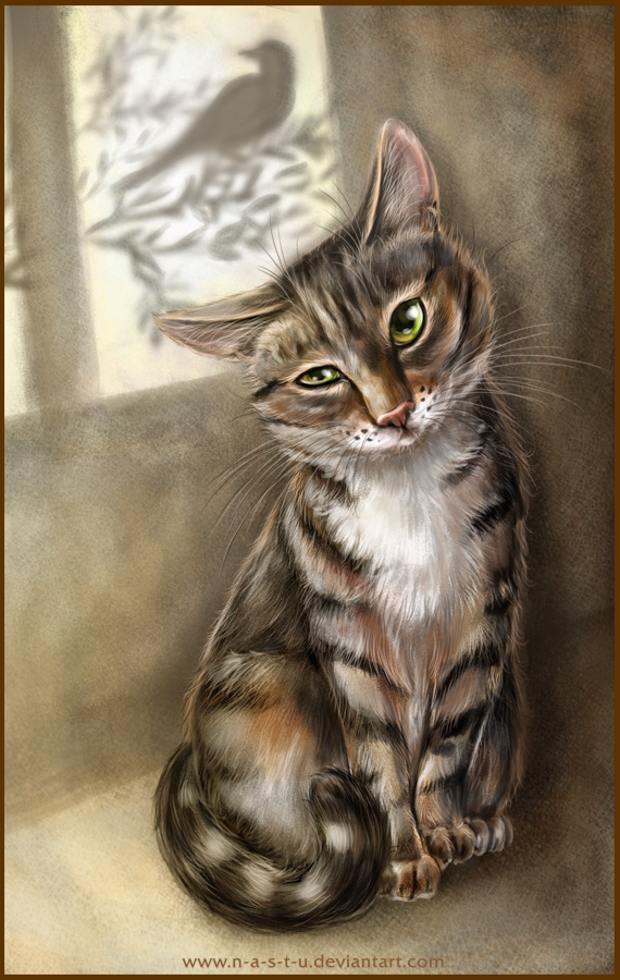 cat painting by masyanya