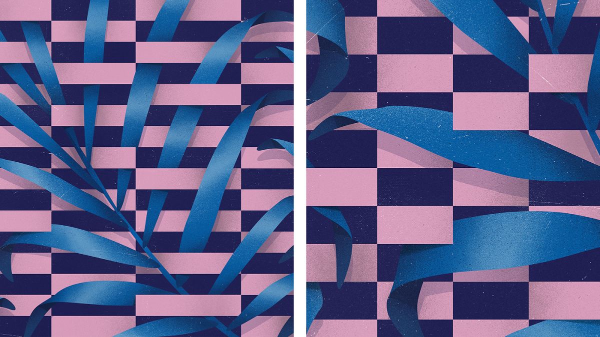 4 graphic design patterns by giga kobidze