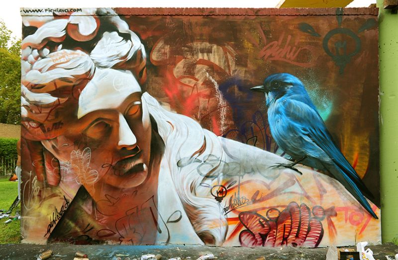 5 street art works by pichiavo