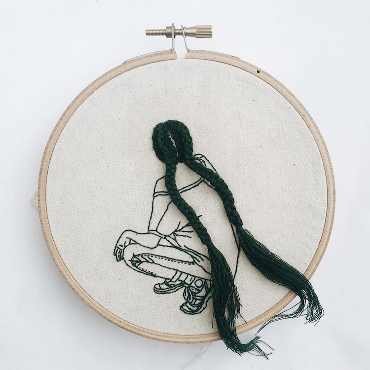 6 lady embroidery art by sheena liam