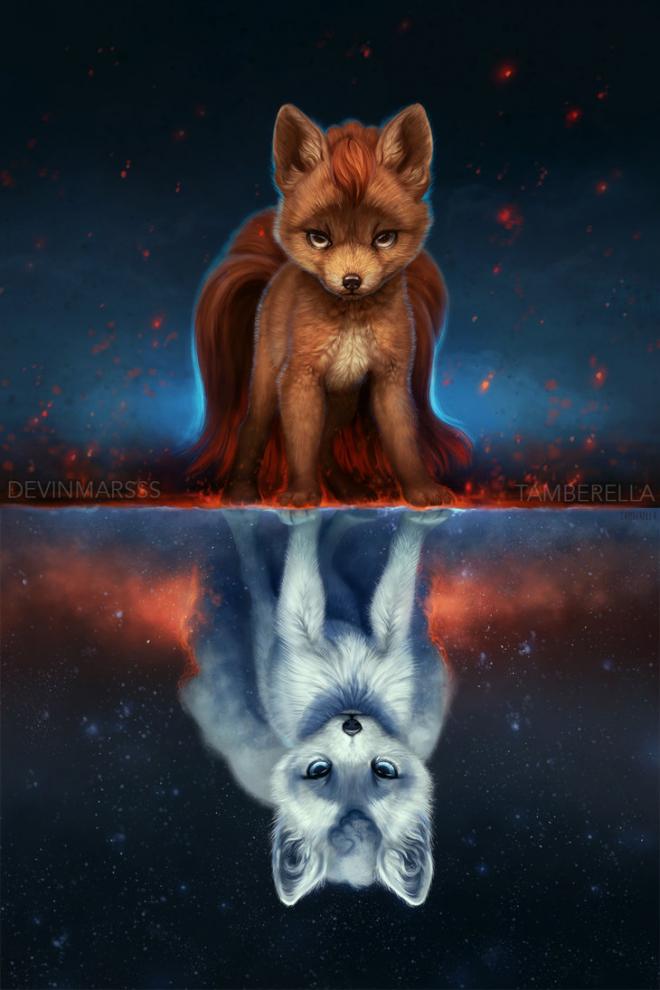 mirrored digital painting
