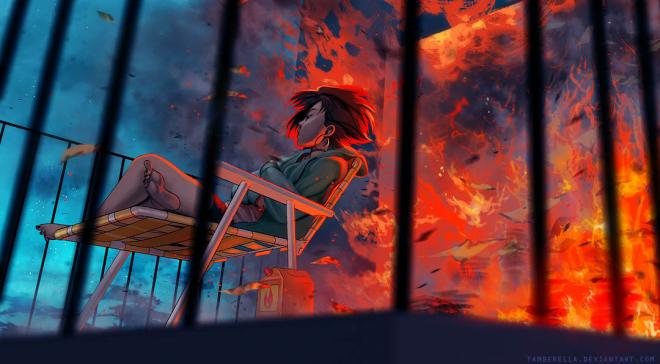 burn digital painting