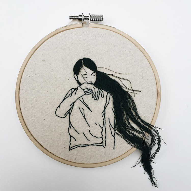 9 lady embroidery art by sheena liam