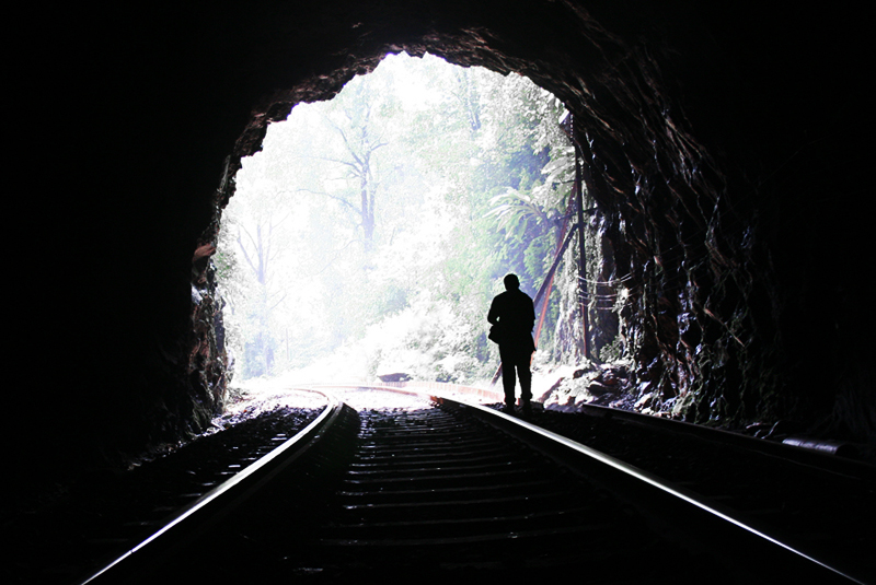 railway cave photography idea
