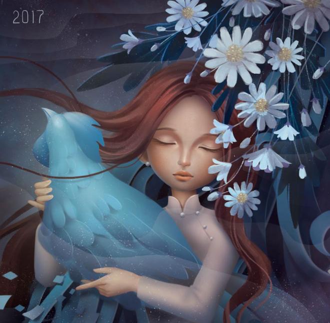 rooster digital illustration