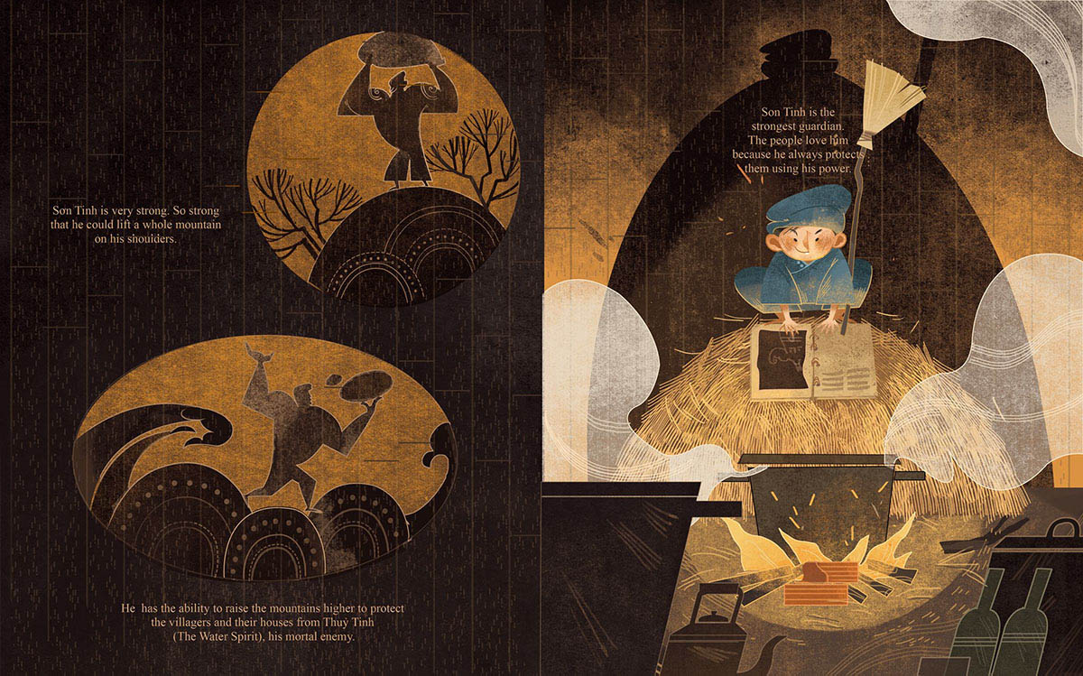 1 son tinh editorial digital illustration by wazza pink
