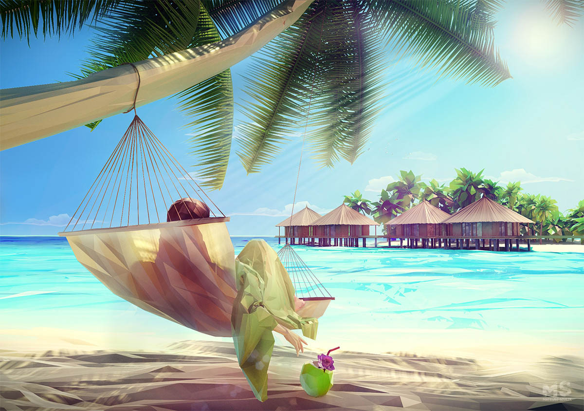 10 relax low poly 3d design by mat szulik