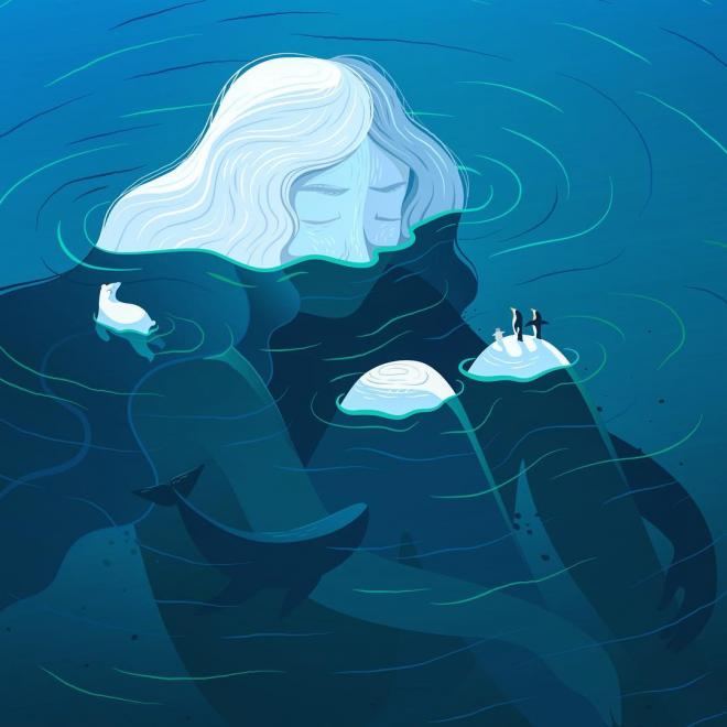 sorrow digital art illustration