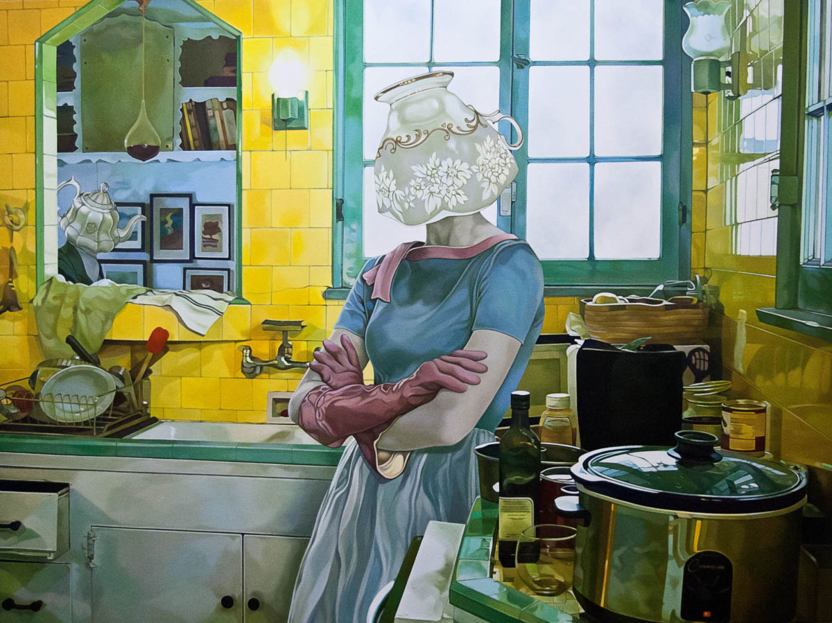 11 teapot oil acrylic painting by jolene lai