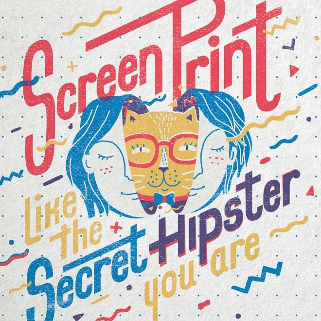hipster digital art illustration