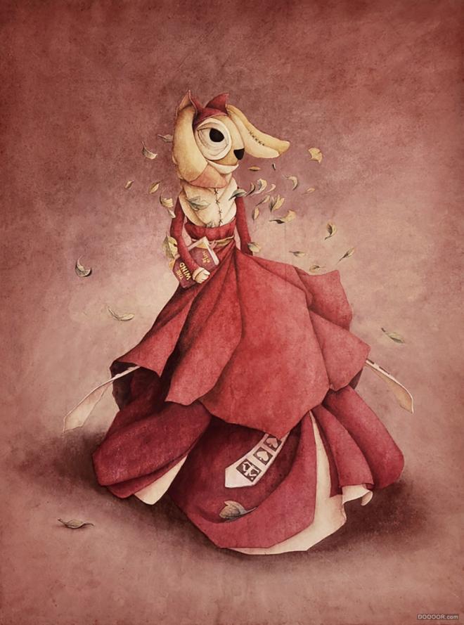 rabbit watercolor painting