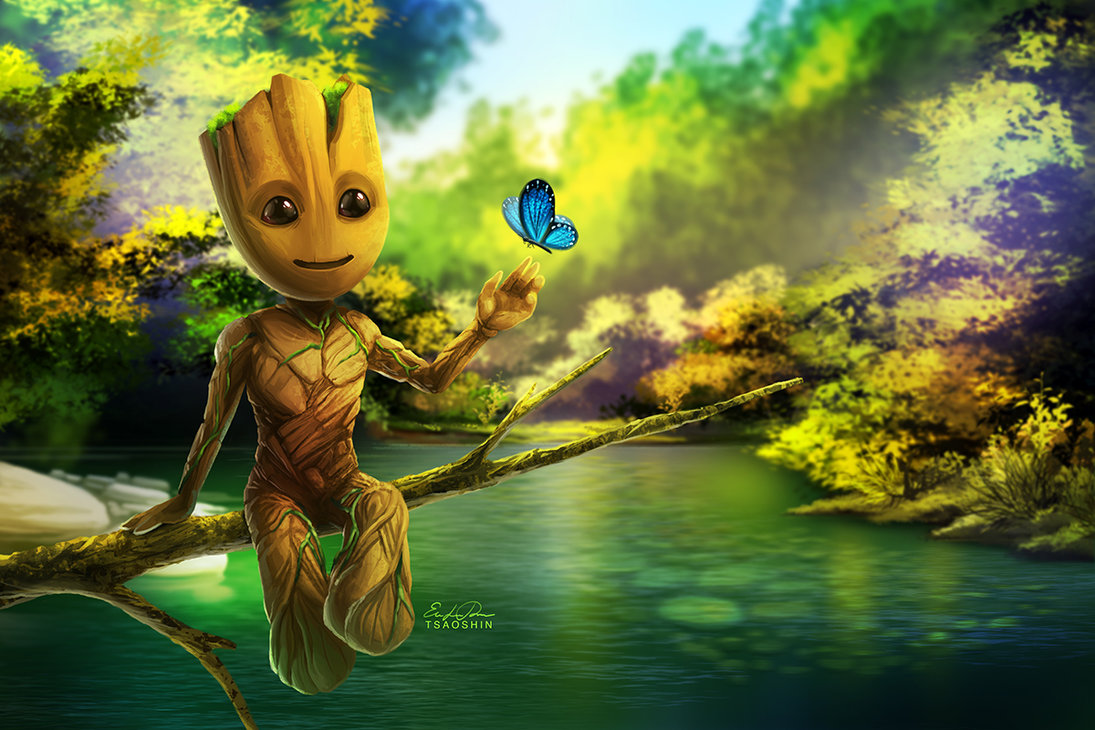 13 baby groot artwork by tsaoshin