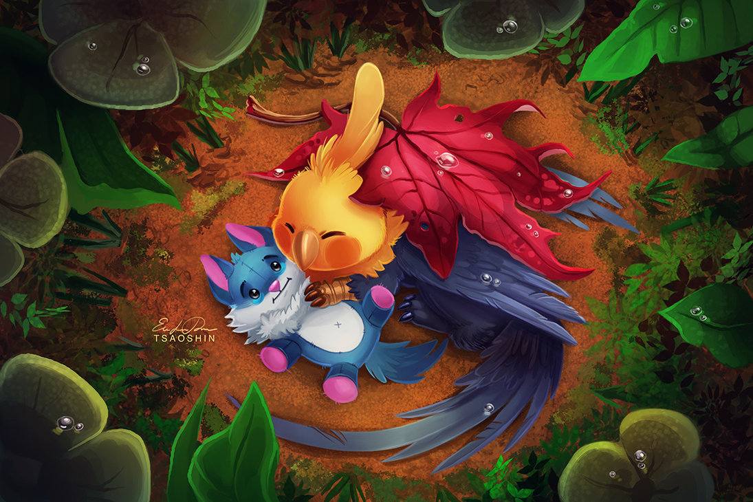 15 birb cuddles artwork by tsaoshin