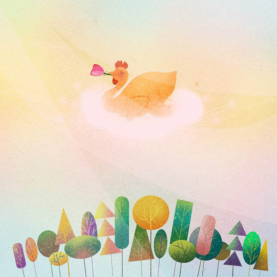 19 rooster digital illustration by anh le